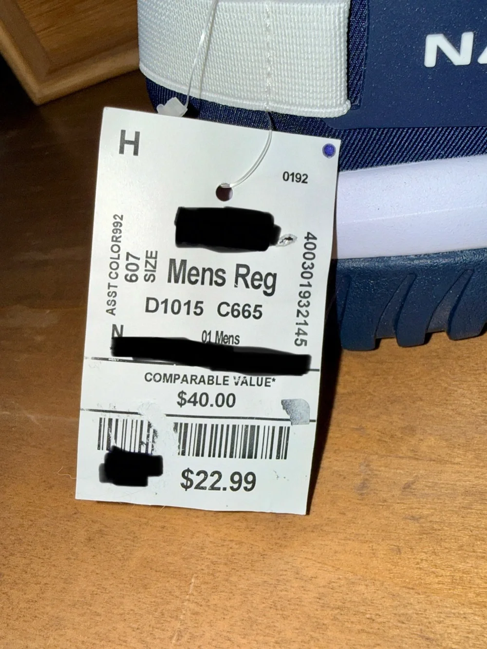 NWT Nautica Men's Navy & White Logo Slip-On Athletic Sneakers-No Box-10.5